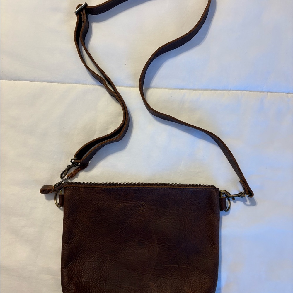 Brown Leather Crossbody Bag